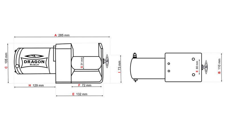 Dragon Winch Maverick DWM 3000 ST – 12V ATV-vinsch 1 360 kg (3 000 lbs)