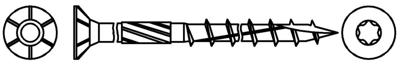 Träskruv Försänkt FZB 5.0 mm
