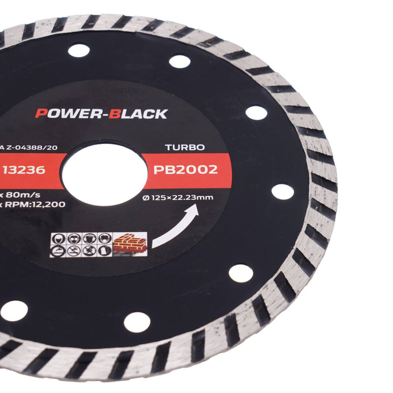 Diamantskiva TURBO för kapning av betong och marksten 125 × 22,2 mm