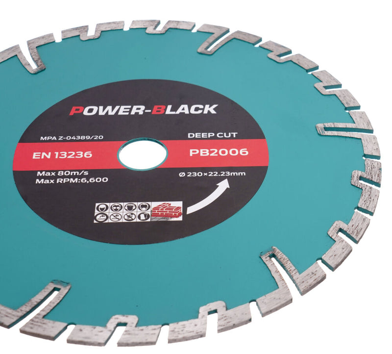 Diamantskiva för kapning av betong 230 mm, för djup kapning