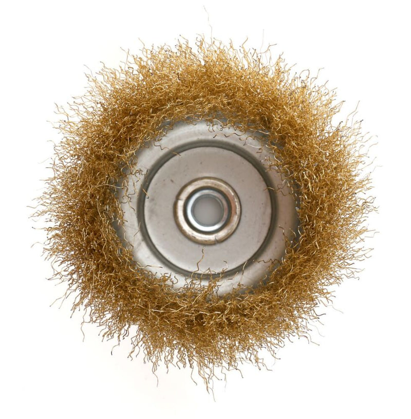 Mässingsbelagd koppstålborste 125 mm M14
