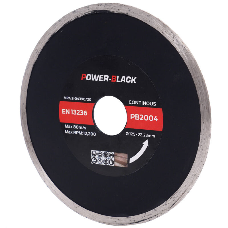 Kontinuerlig diamantskiva för kapning av kakel, klinker och terrakotta 125 × 22,2 mm